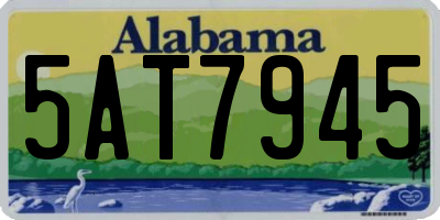 AL license plate 5AT7945