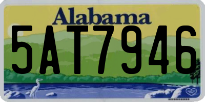 AL license plate 5AT7946