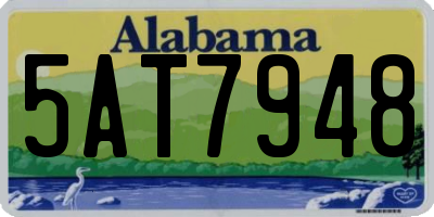 AL license plate 5AT7948