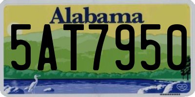 AL license plate 5AT7950