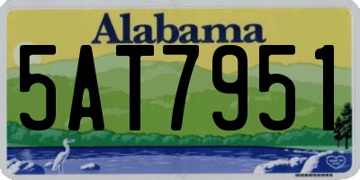 AL license plate 5AT7951