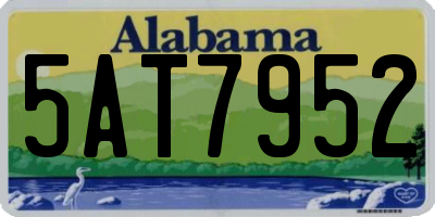 AL license plate 5AT7952