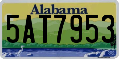 AL license plate 5AT7953