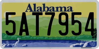 AL license plate 5AT7954