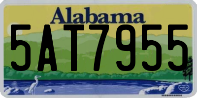 AL license plate 5AT7955