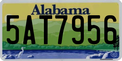AL license plate 5AT7956