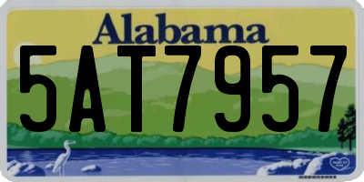 AL license plate 5AT7957