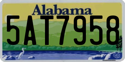 AL license plate 5AT7958