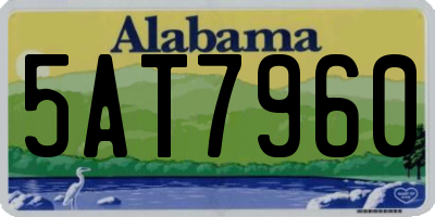 AL license plate 5AT7960