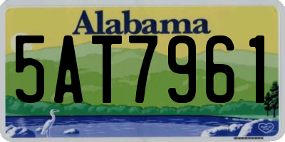 AL license plate 5AT7961