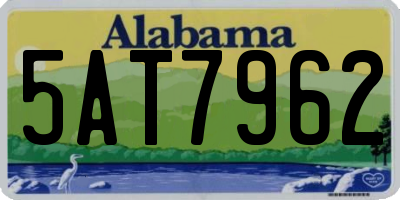 AL license plate 5AT7962