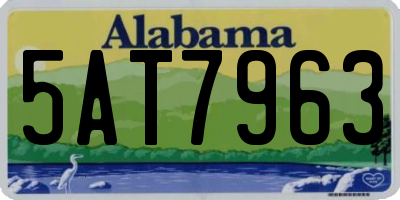 AL license plate 5AT7963