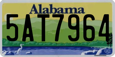 AL license plate 5AT7964