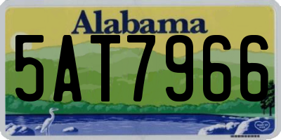 AL license plate 5AT7966