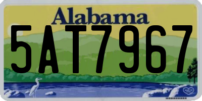 AL license plate 5AT7967