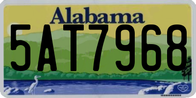 AL license plate 5AT7968