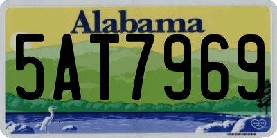AL license plate 5AT7969