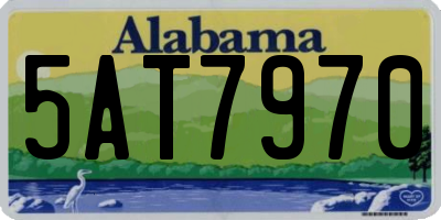 AL license plate 5AT7970