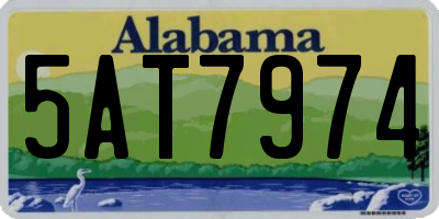 AL license plate 5AT7974