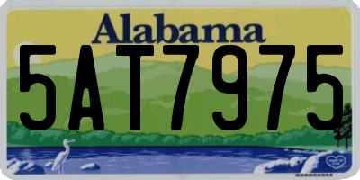AL license plate 5AT7975