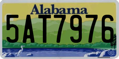 AL license plate 5AT7976