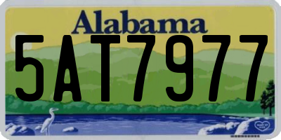 AL license plate 5AT7977