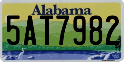 AL license plate 5AT7982