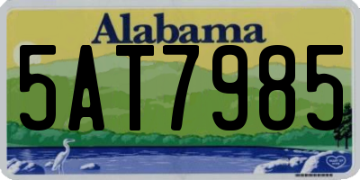 AL license plate 5AT7985
