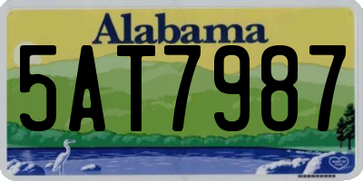 AL license plate 5AT7987