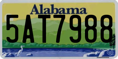 AL license plate 5AT7988