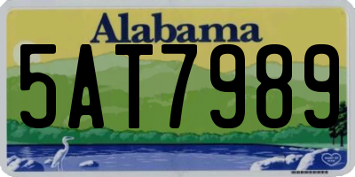 AL license plate 5AT7989