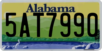 AL license plate 5AT7990