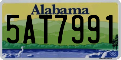 AL license plate 5AT7991