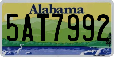AL license plate 5AT7992