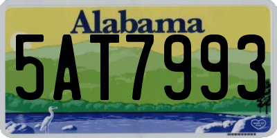 AL license plate 5AT7993