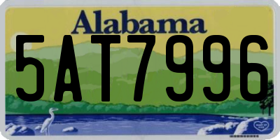 AL license plate 5AT7996