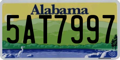 AL license plate 5AT7997