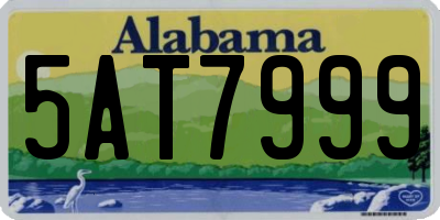 AL license plate 5AT7999