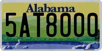 AL license plate 5AT8000