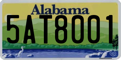 AL license plate 5AT8001