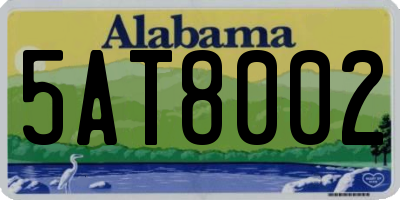 AL license plate 5AT8002