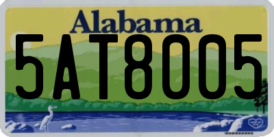 AL license plate 5AT8005