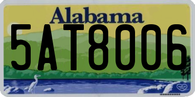 AL license plate 5AT8006