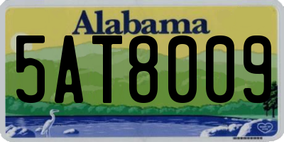 AL license plate 5AT8009