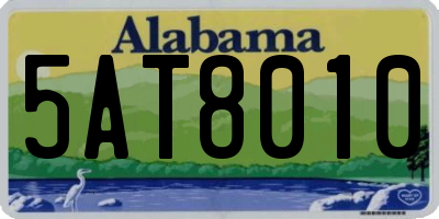 AL license plate 5AT8010