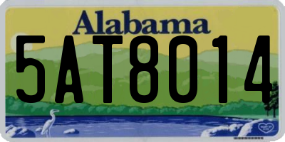 AL license plate 5AT8014