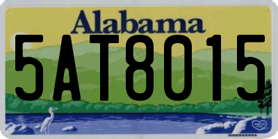 AL license plate 5AT8015