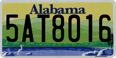 AL license plate 5AT8016