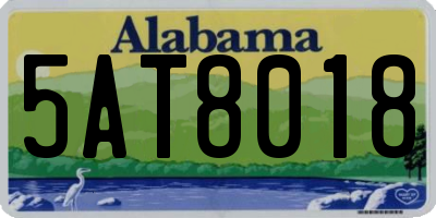 AL license plate 5AT8018