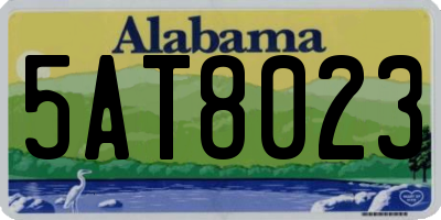 AL license plate 5AT8023